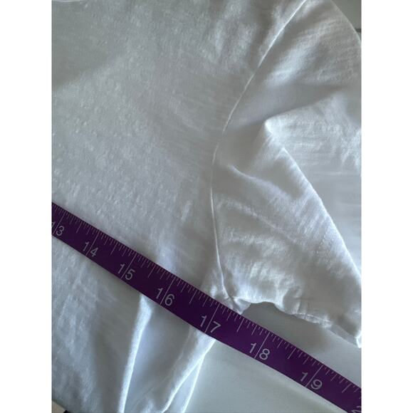 Theory Tiny Tee Slub Cotton Jersey Basic T-Shirt- White S - Picture 8 of 8